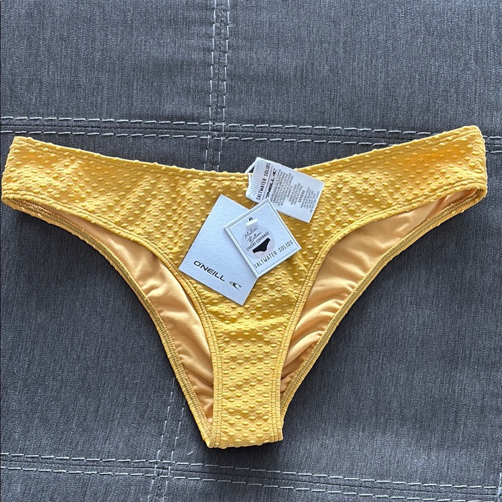 O'Neill Yellow Textured Bikini Bottom